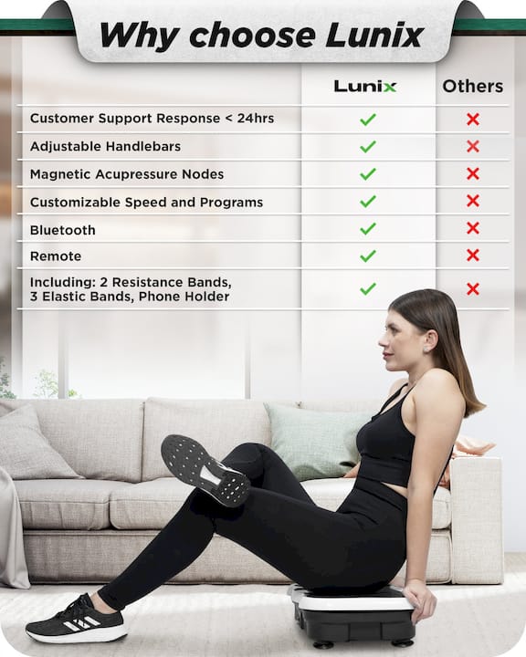 LX18 Vibration Plate, Pearl White, to activate muscles, improve strength, increase balance