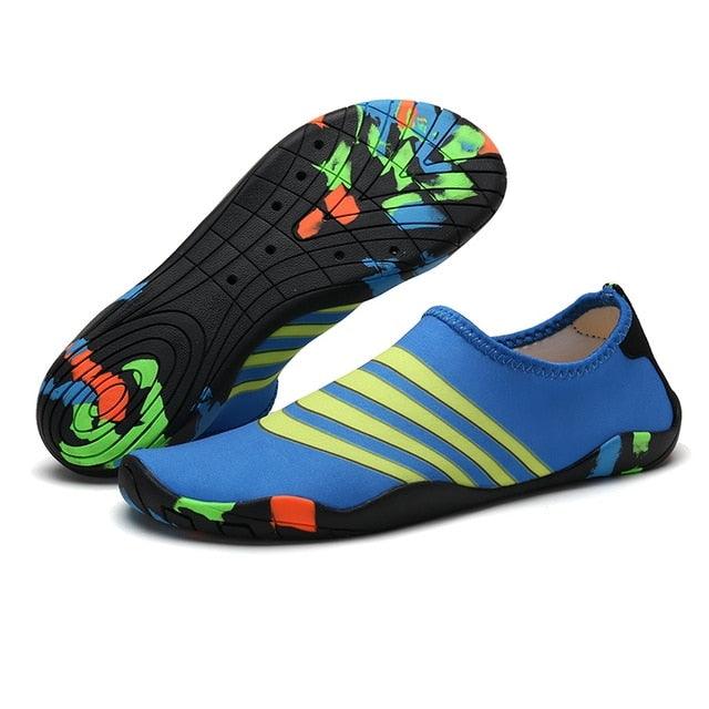 Mens Sports Water Shoes Non-Slip Beach Shoes Barefoot Upstream Shoes Quick-Dry Aqua Sock Barefoot For Beach Swim River Pool Lake Hiking Kayaking Surfing