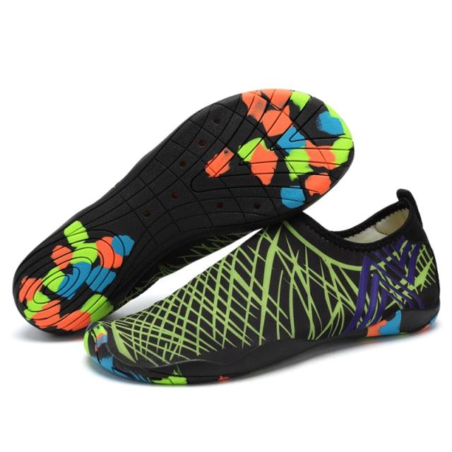 Mens Sports Water Shoes Non-Slip Beach Shoes Barefoot Upstream Shoes Quick-Dry Aqua Sock Barefoot For Beach Swim River Pool Lake Hiking Kayaking Surfing