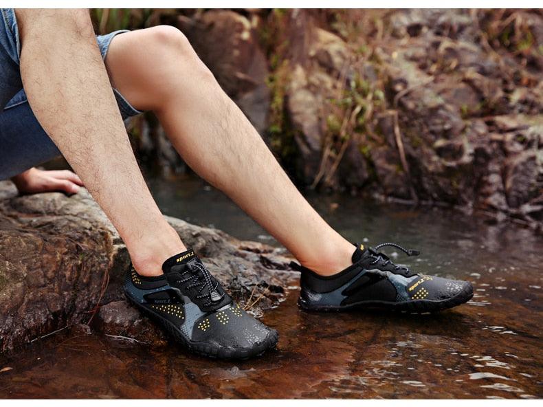 Mens Sports Water Shoes Non-Slip Beach Shoes Barefoot Upstream Shoes Quick-Dry Aqua Sock Barefoot For Beach Swim River Pool Lake Hiking Kayaking Surfing