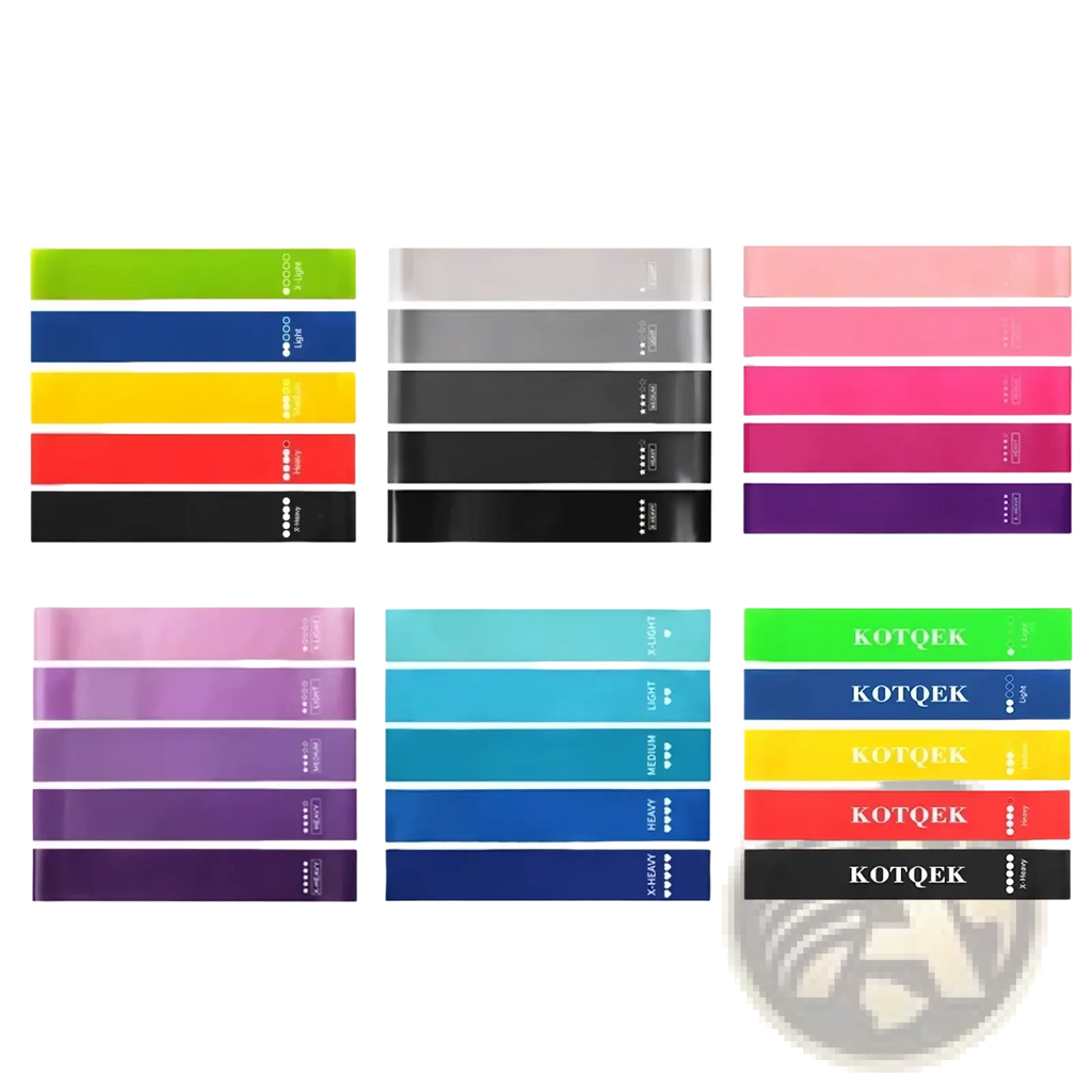 Purple Resistance Bands Set for Home Fitness