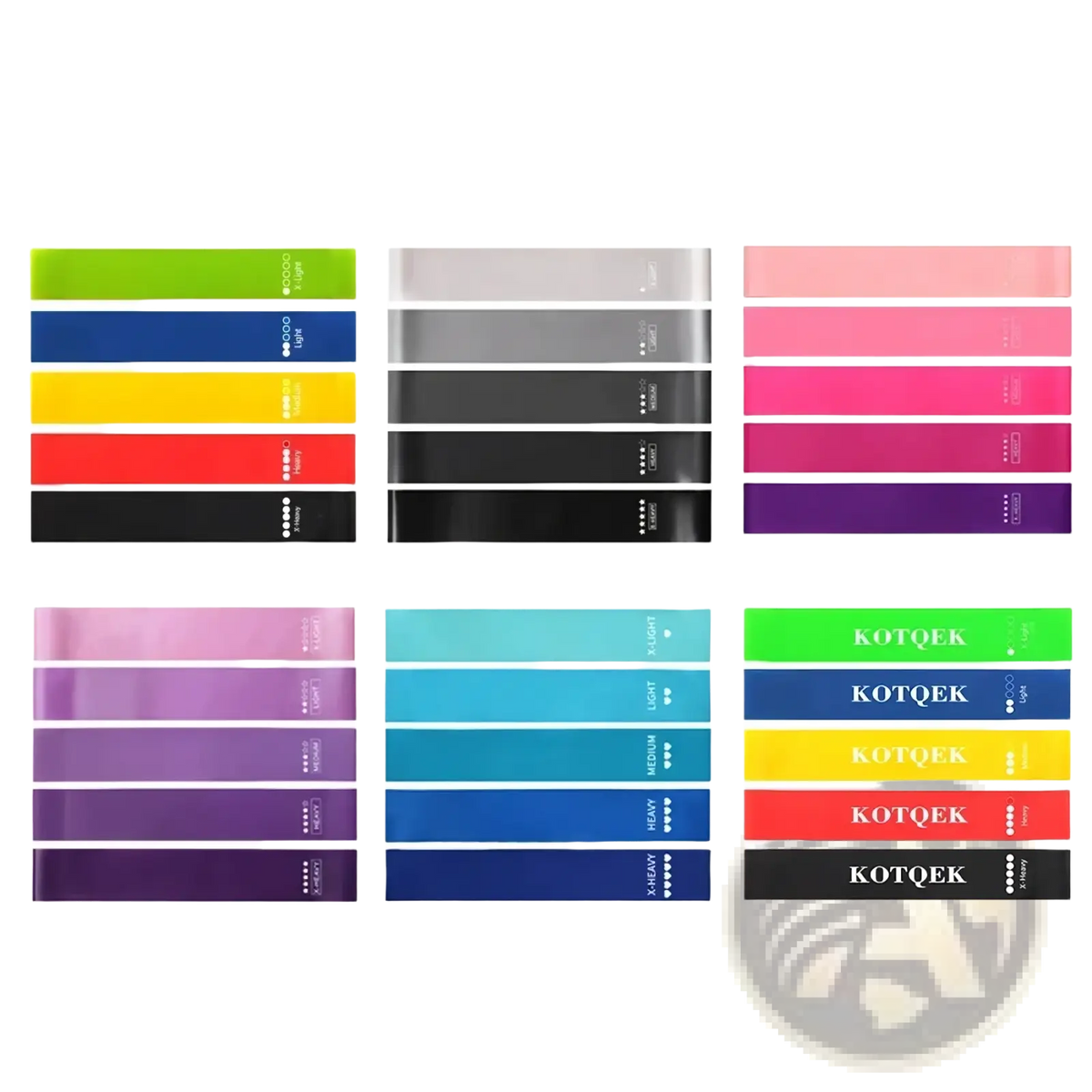 Purple Resistance Bands Set for Home Fitness