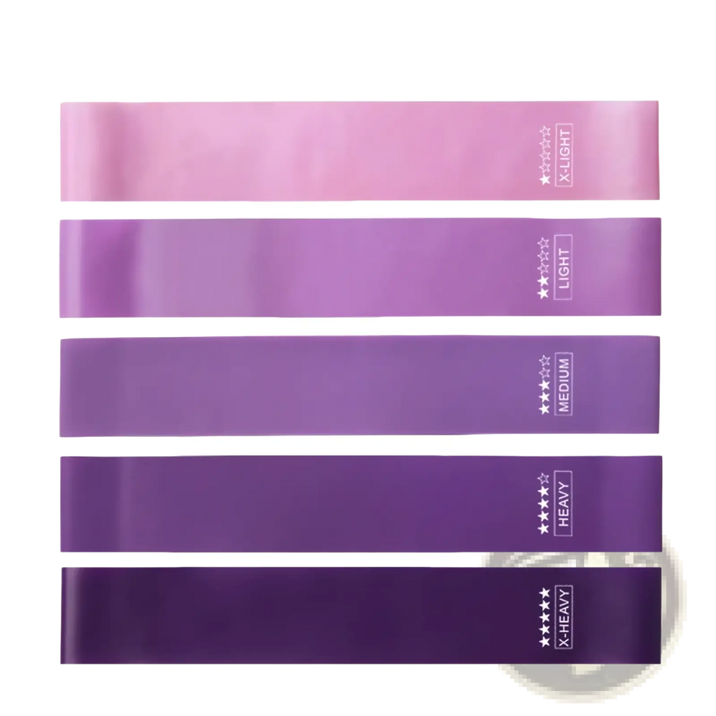 Purple Resistance Bands Set for Home Fitness