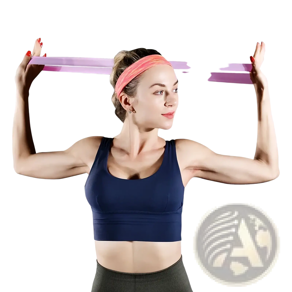 Purple Resistance Bands Set for Home Fitness