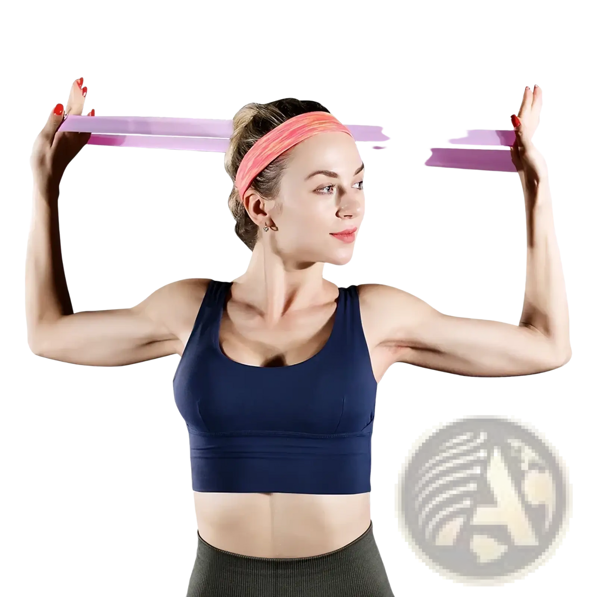 Purple Resistance Bands Set for Home Fitness