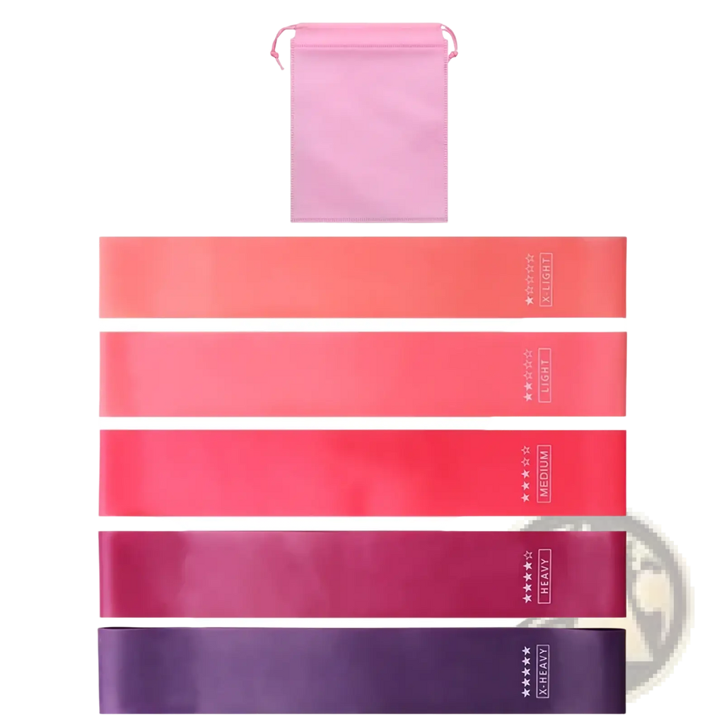 Purple Resistance Bands Set for Home Fitness