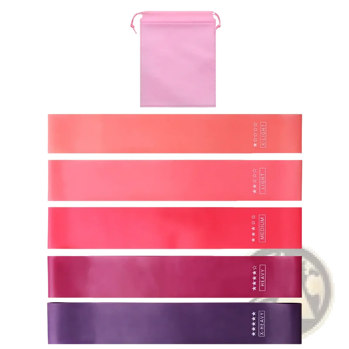 Purple Resistance Bands Set for Home Fitness