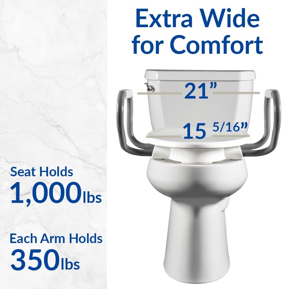Raised Toilet Seat With Bidet & Handles