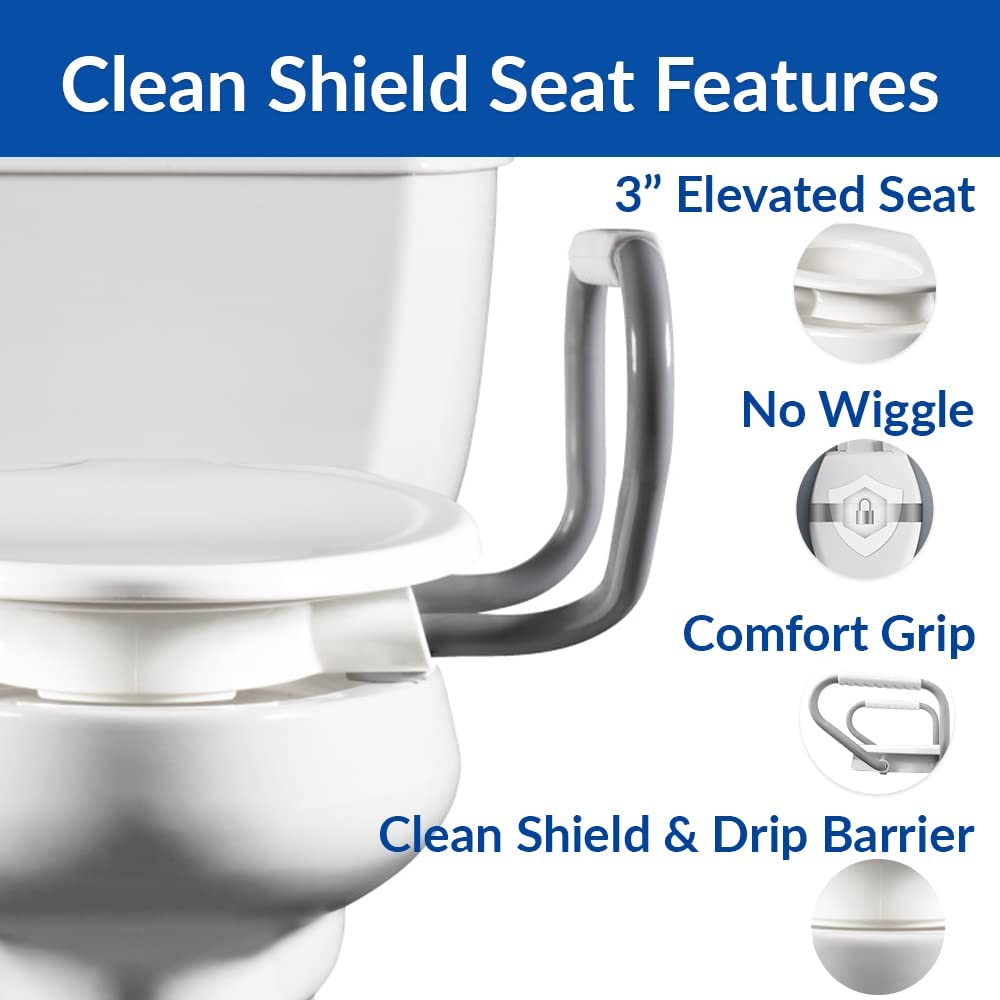Raised Toilet Seat With Bidet & Handles