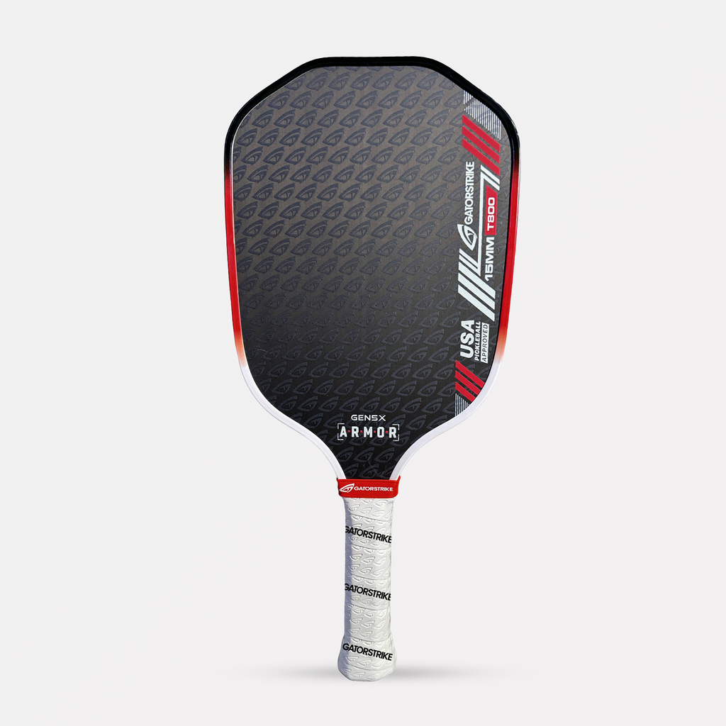 Pickleball Paddle - GatorStrike A.R.M.O.R Gen 5X — 15mm Raw Carbon All-Court Pickleball Paddle