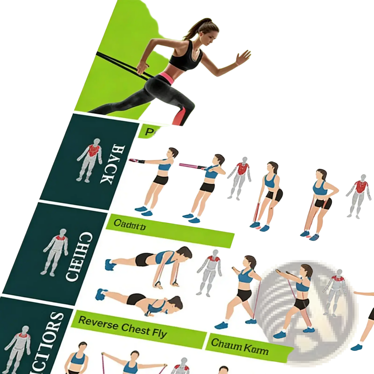 Resistance Band Workout Poster Fitness Training Guide