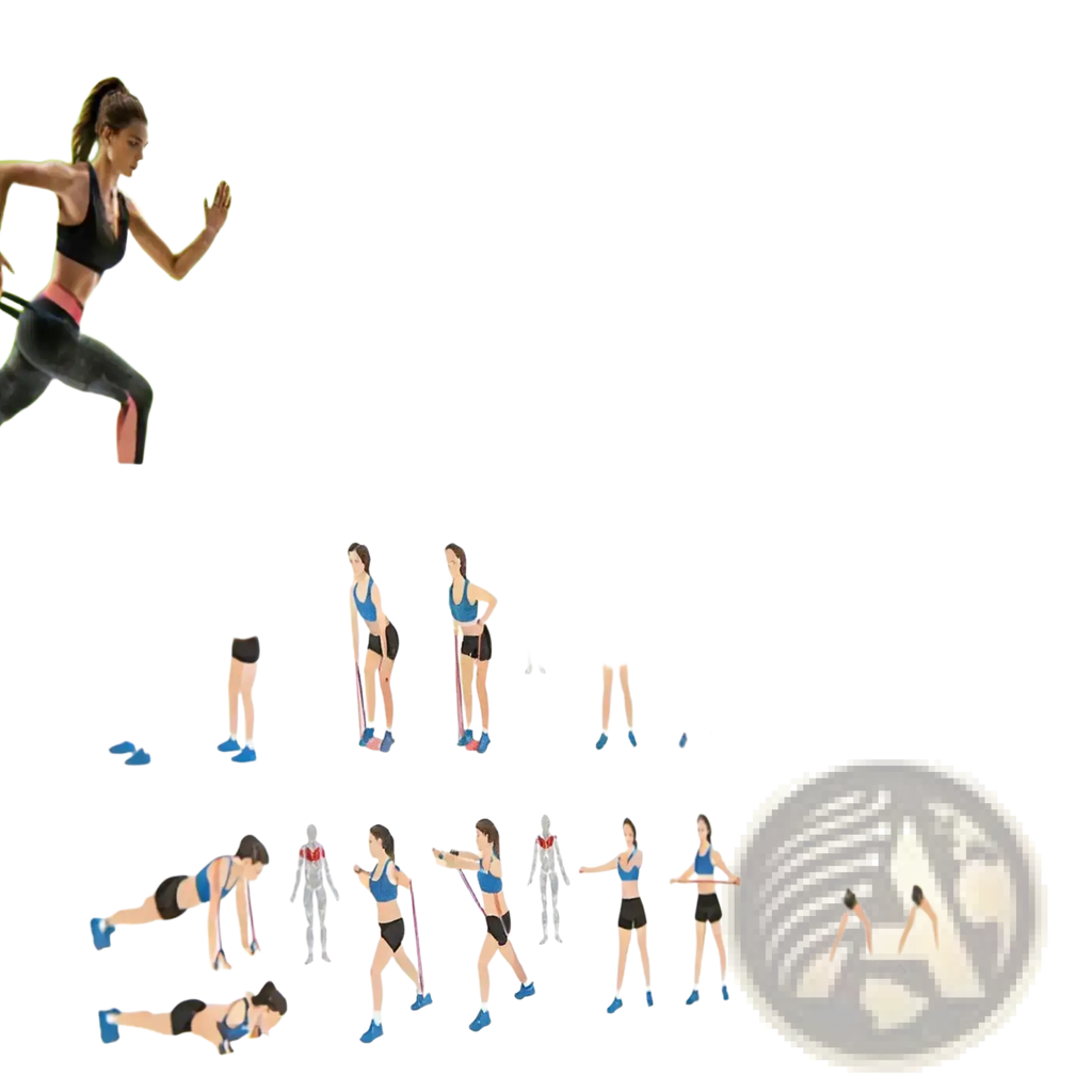 Resistance Band Workout Poster Fitness Training Guide
