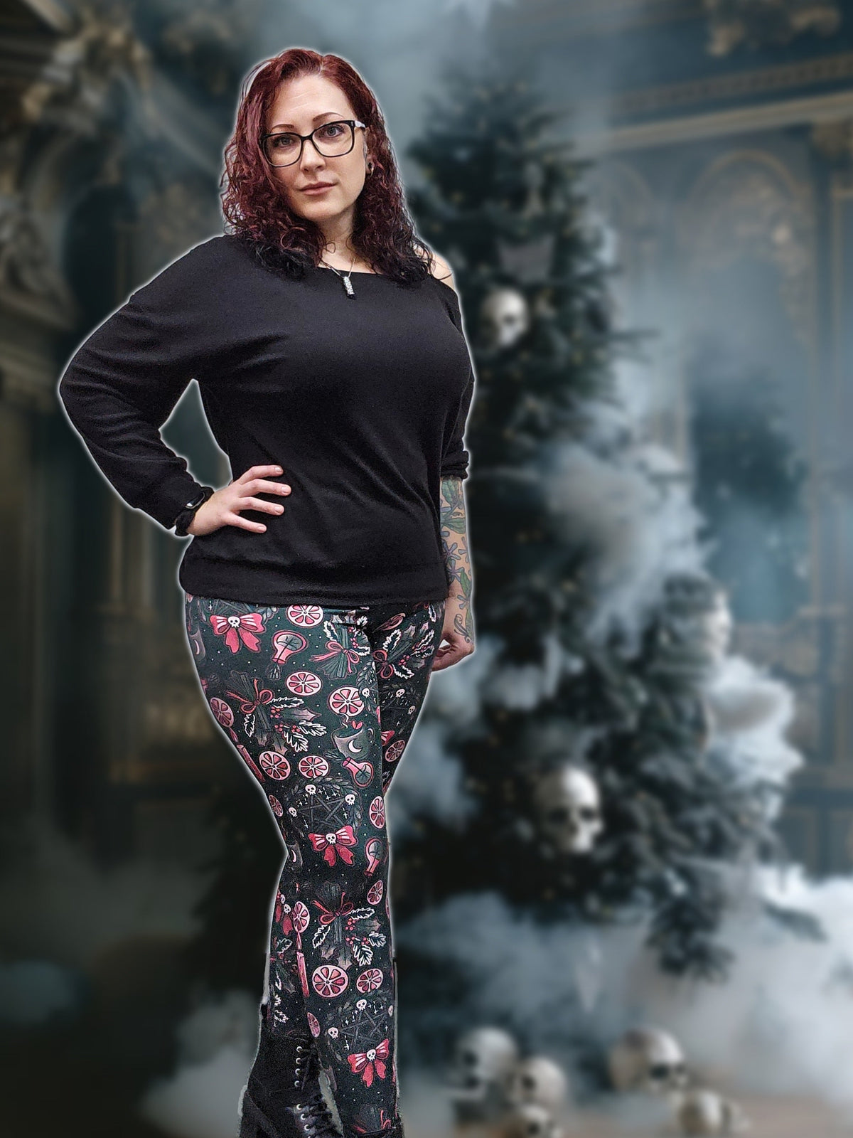 A Gothic Yule Semi-Exclusive Leggings - High-quality Handcrafted Vibrant