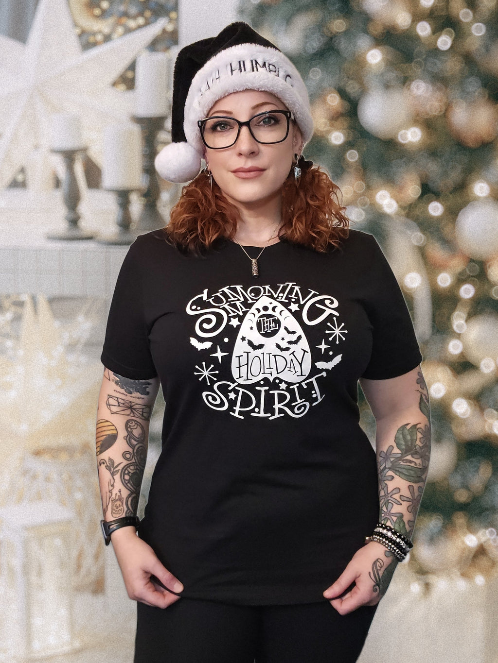"Summoning the Holiday Spirit" Planchette Ouija Spooky Holiday Tee - Unisex Shirt