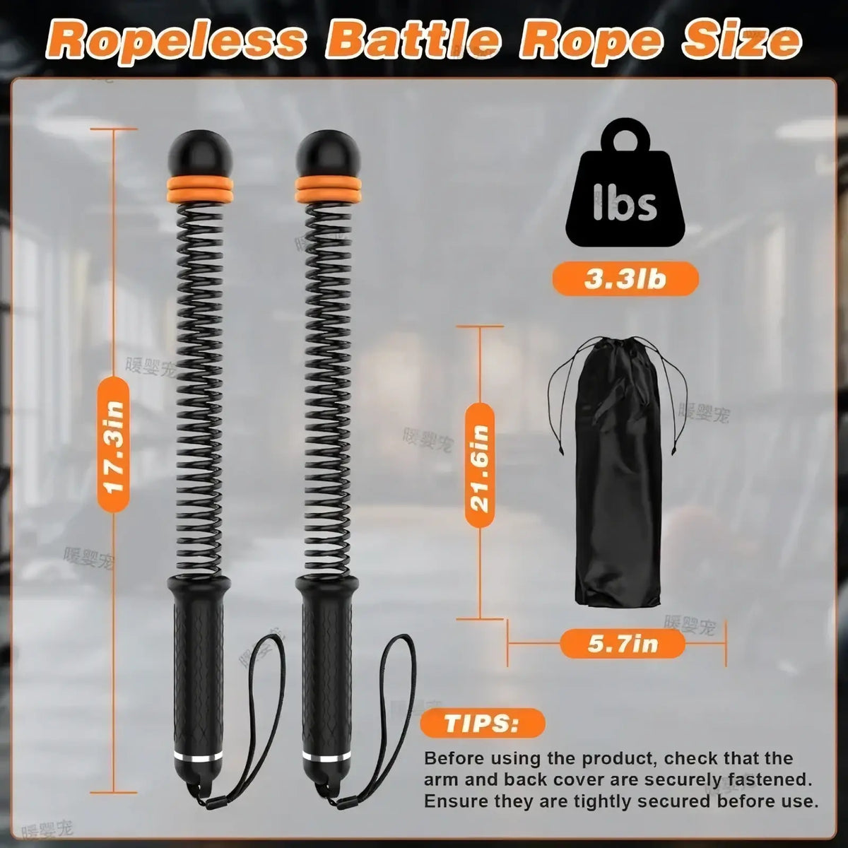 Ropeless Battle Rope Adjustable Fitness Training Equipment