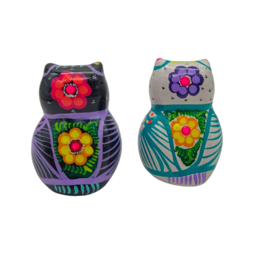 Set of 2 Owl Salt & Pepper Shakers | Guerrero Pottery