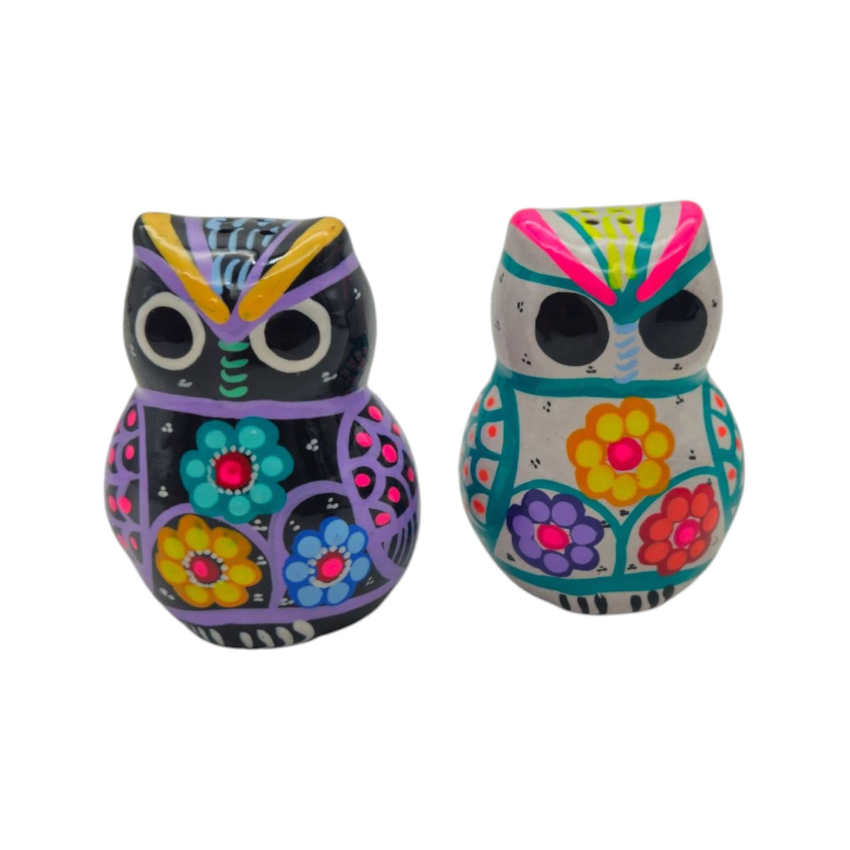 Set of 2 Owl Salt & Pepper Shakers | Guerrero Pottery