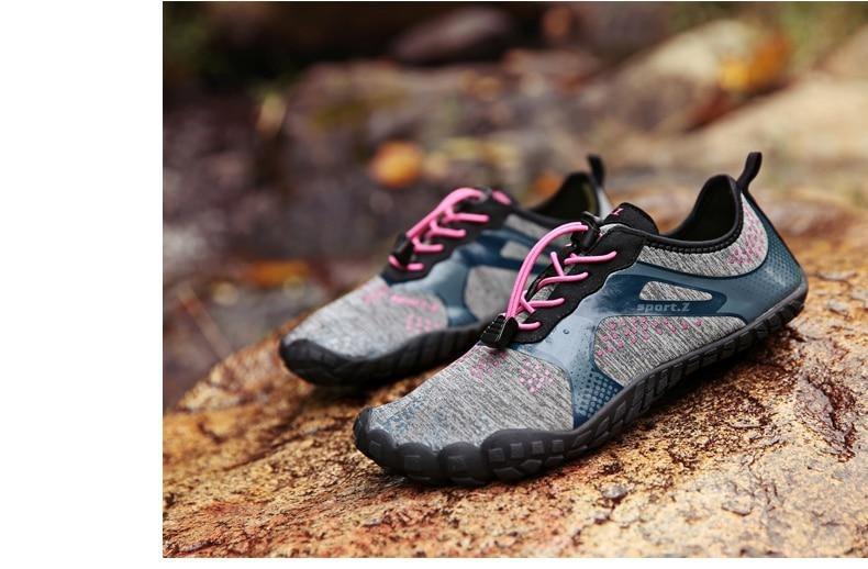 Mens Sports Water Shoes Non-Slip Beach Shoes Barefoot Upstream Shoes Quick-Dry Aqua Sock Barefoot For Beach Swim River Pool Lake Hiking Kayaking Surfing