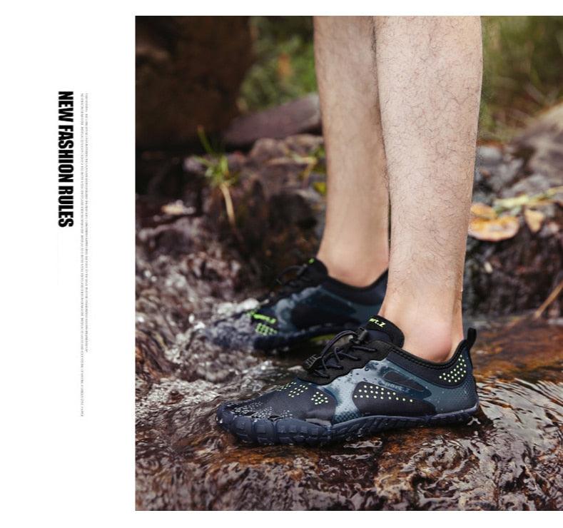 Mens Sports Water Shoes Non-Slip Beach Shoes Barefoot Upstream Shoes Quick-Dry Aqua Sock Barefoot For Beach Swim River Pool Lake Hiking Kayaking Surfing