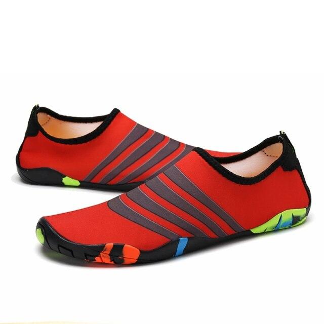 Mens Sports Water Shoes Non-Slip Beach Shoes Barefoot Upstream Shoes Quick-Dry Aqua Sock Barefoot For Beach Swim River Pool Lake Hiking Kayaking Surfing