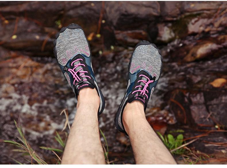 Mens Sports Water Shoes Non-Slip Beach Shoes Barefoot Upstream Shoes Quick-Dry Aqua Sock Barefoot For Beach Swim River Pool Lake Hiking Kayaking Surfing