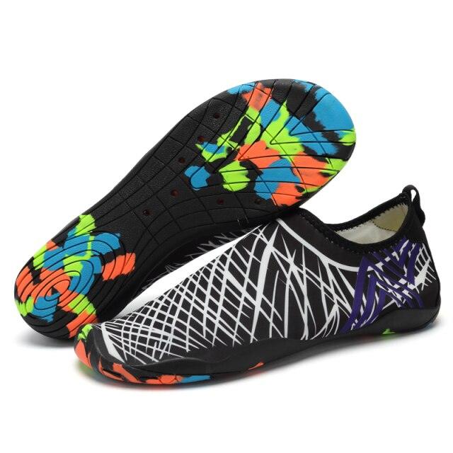 Mens Sports Water Shoes Non-Slip Beach Shoes Barefoot Upstream Shoes Quick-Dry Aqua Sock Barefoot For Beach Swim River Pool Lake Hiking Kayaking Surfing
