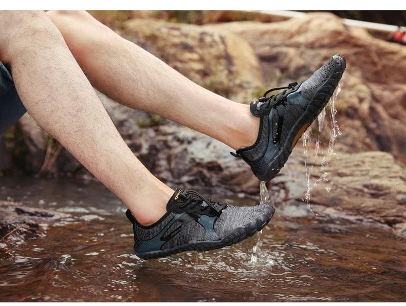 Mens Sports Water Shoes Non-Slip Beach Shoes Barefoot Upstream Shoes Quick-Dry Aqua Sock Barefoot For Beach Swim River Pool Lake Hiking Kayaking Surfing