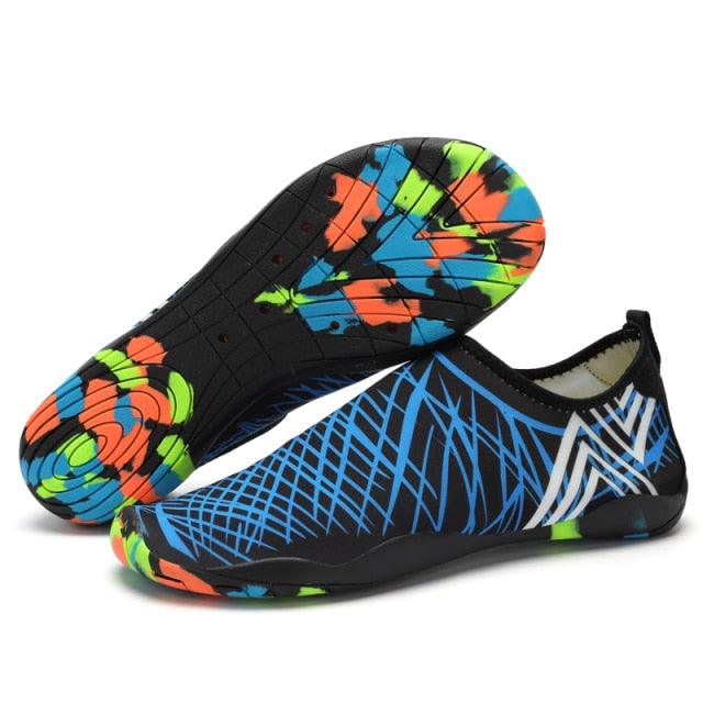 Mens Sports Water Shoes Non-Slip Beach Shoes Barefoot Upstream Shoes Quick-Dry Aqua Sock Barefoot For Beach Swim River Pool Lake Hiking Kayaking Surfing