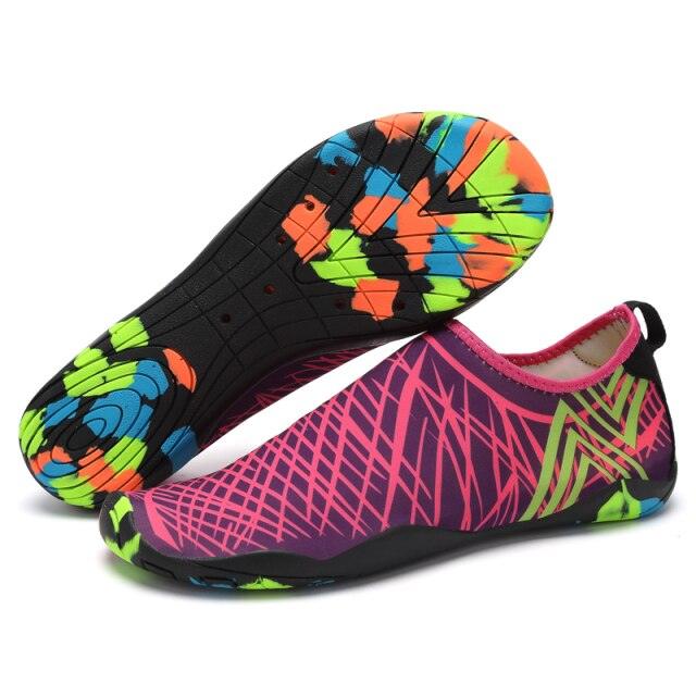 Mens Sports Water Shoes Non-Slip Beach Shoes Barefoot Upstream Shoes Quick-Dry Aqua Sock Barefoot For Beach Swim River Pool Lake Hiking Kayaking Surfing