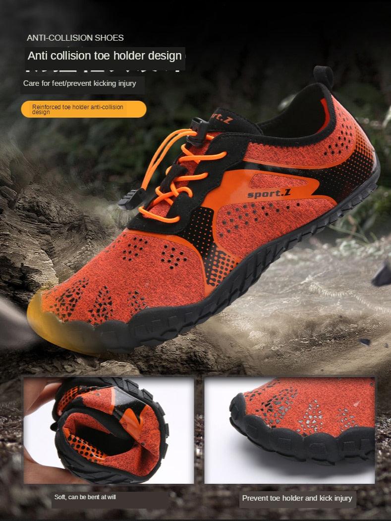 Mens Sports Water Shoes Non-Slip Beach Shoes Barefoot Upstream Shoes Quick-Dry Aqua Sock Barefoot For Beach Swim River Pool Lake Hiking Kayaking Surfing