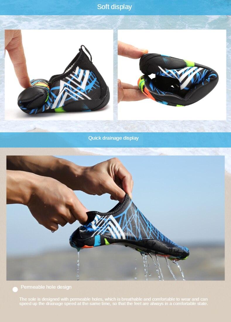 Mens Sports Water Shoes Non-Slip Beach Shoes Barefoot Upstream Shoes Quick-Dry Aqua Sock Barefoot For Beach Swim River Pool Lake Hiking Kayaking Surfing