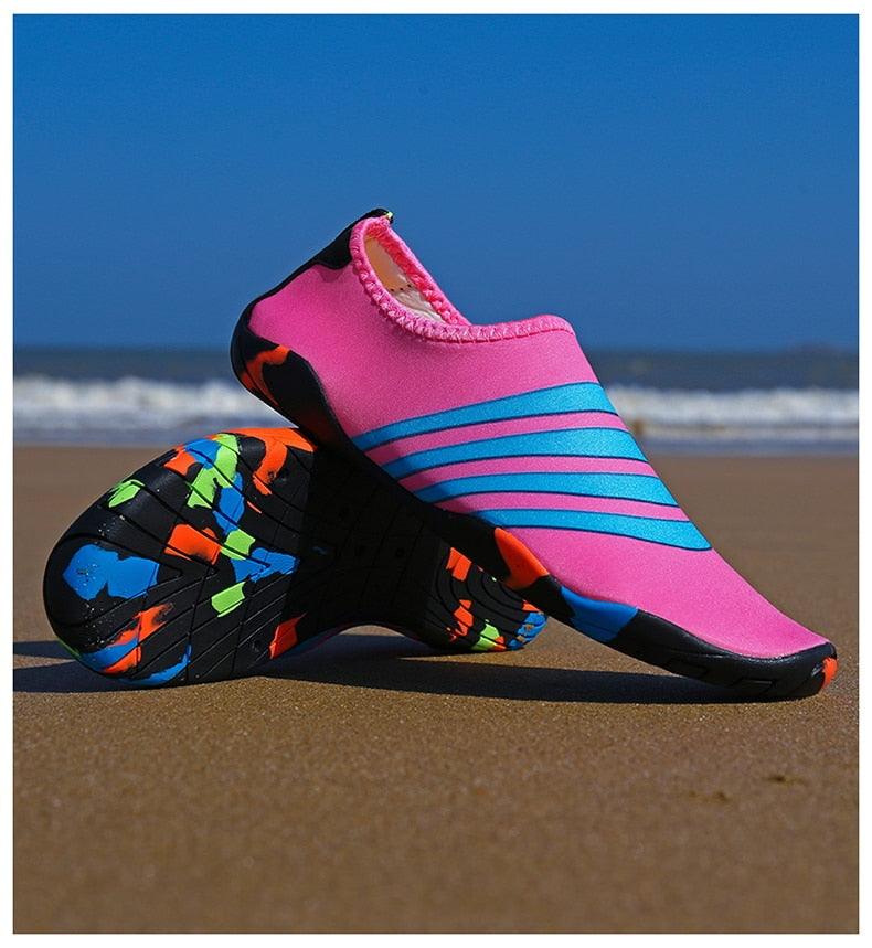 Mens Sports Water Shoes Non-Slip Beach Shoes Barefoot Upstream Shoes Quick-Dry Aqua Sock Barefoot For Beach Swim River Pool Lake Hiking Kayaking Surfing
