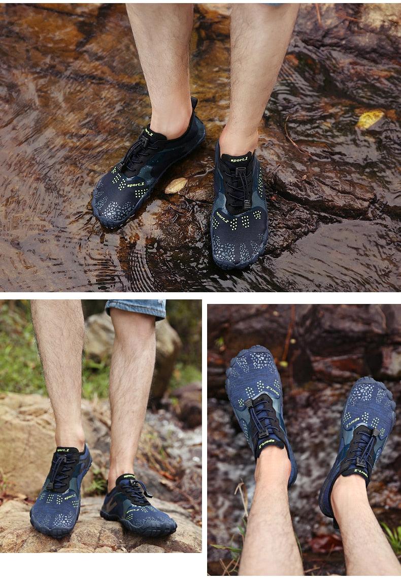 Mens Sports Water Shoes Non-Slip Beach Shoes Barefoot Upstream Shoes Quick-Dry Aqua Sock Barefoot For Beach Swim River Pool Lake Hiking Kayaking Surfing