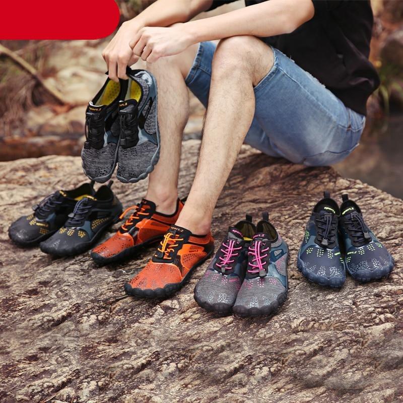Mens Sports Water Shoes Non-Slip Beach Shoes Barefoot Upstream Shoes Quick-Dry Aqua Sock Barefoot For Beach Swim River Pool Lake Hiking Kayaking Surfing