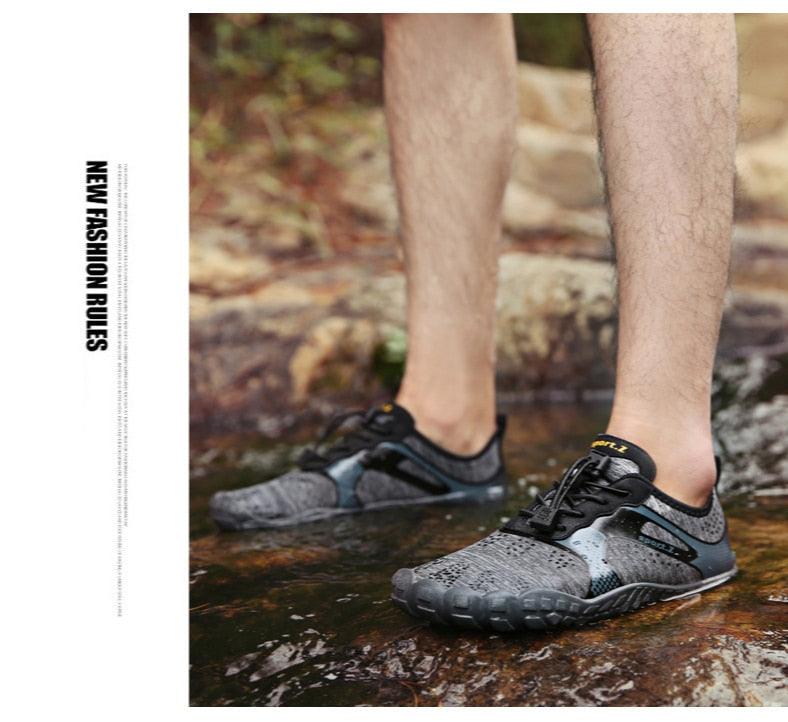 Mens Sports Water Shoes Non-Slip Beach Shoes Barefoot Upstream Shoes Quick-Dry Aqua Sock Barefoot For Beach Swim River Pool Lake Hiking Kayaking Surfing