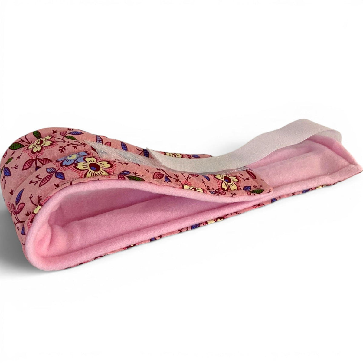 Headband Hot or Cold: Headache, TMJ Wrap with Hook and Loop Closure - Flax Seed and Rice Filling - Flexible Two-Channel Design