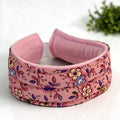 Headband Hot or Cold: Headache, TMJ Wrap with Hook and Loop Closure - Flax Seed and Rice Filling - Flexible Two-Channel Design