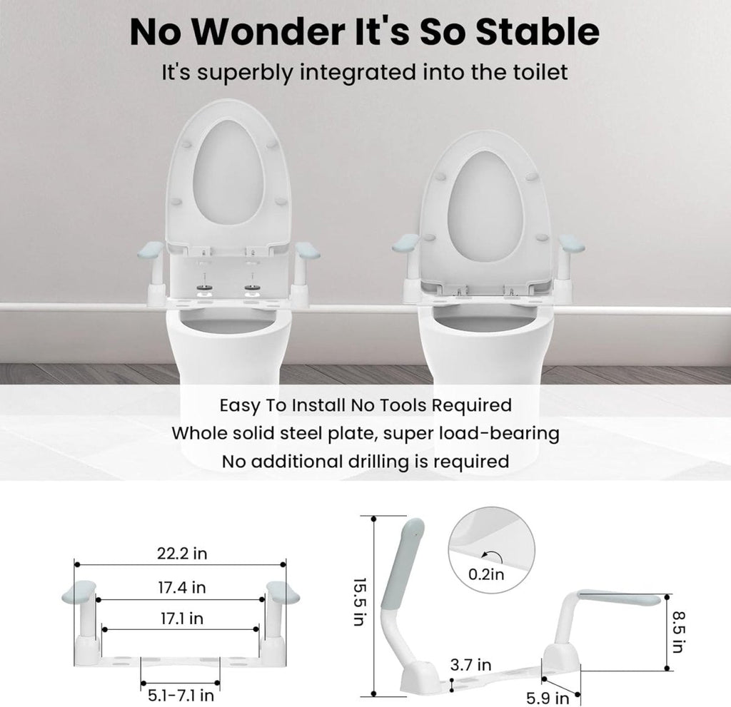 Toilet Safety Rails | Get up from the toilet easier