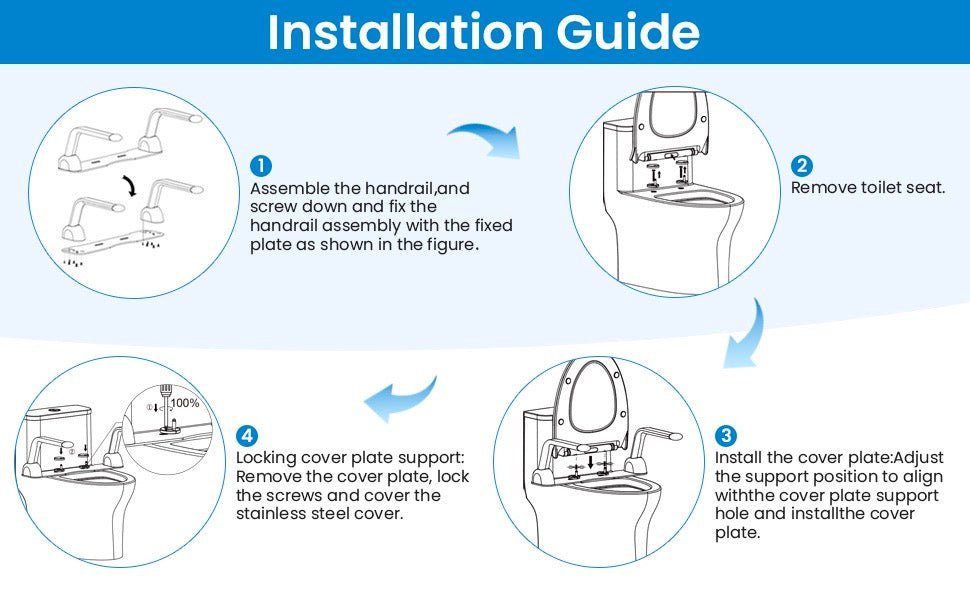 Toilet Safety Rails | Get up from the toilet easier