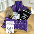 Practical and Comforting Gift Box:  A Warm Hug Microwave Heating Pads by Ferapeutic, Purple Fabric