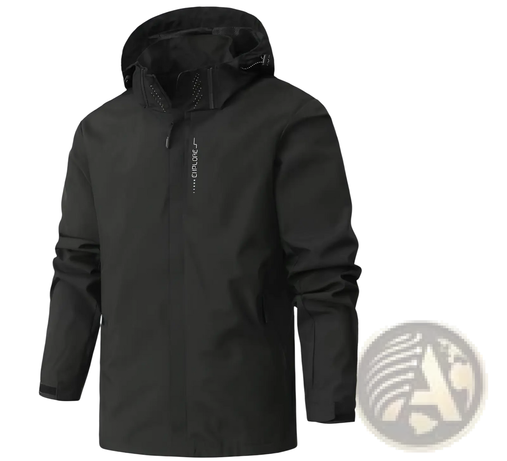 Waterproof Hiking Jacket Men Hooded Windbreaker