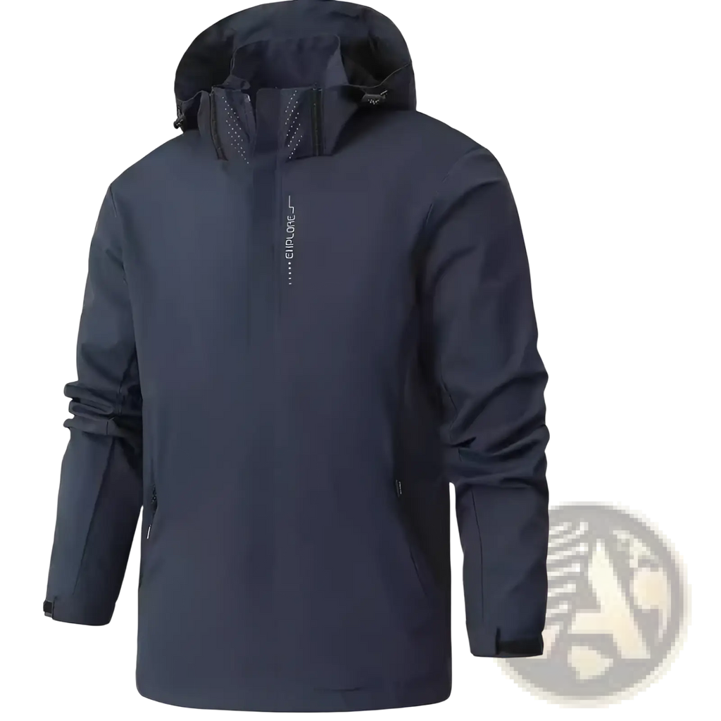 Waterproof Hiking Jacket Men Hooded Windbreaker