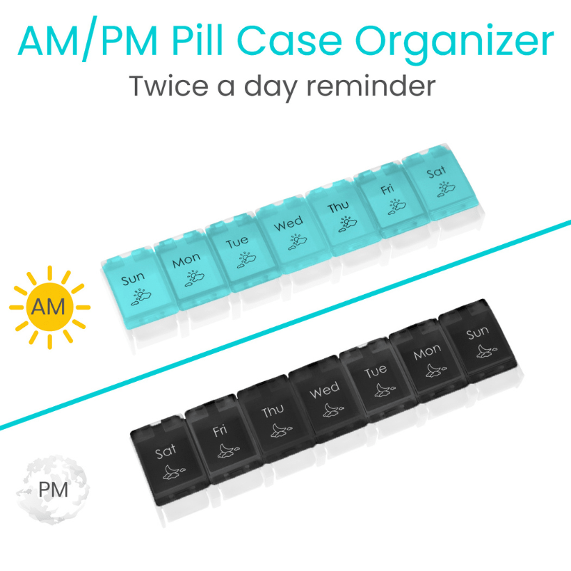 Weekly AM/PM Push Button Pill Planner