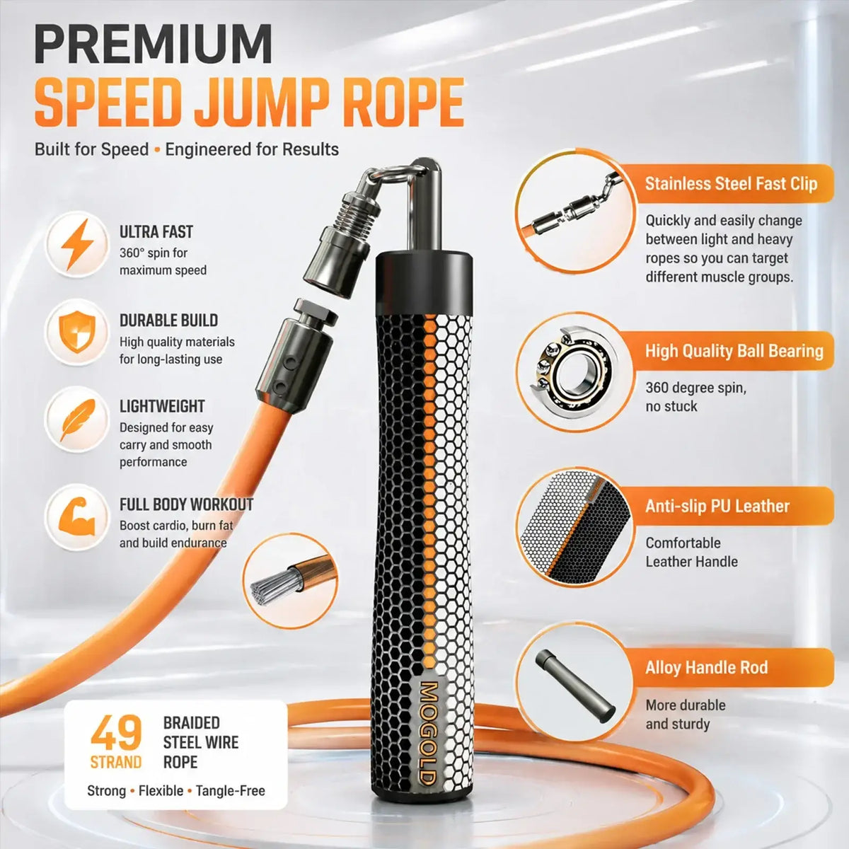 Weighted Jump Rope for Fitness and Boxing