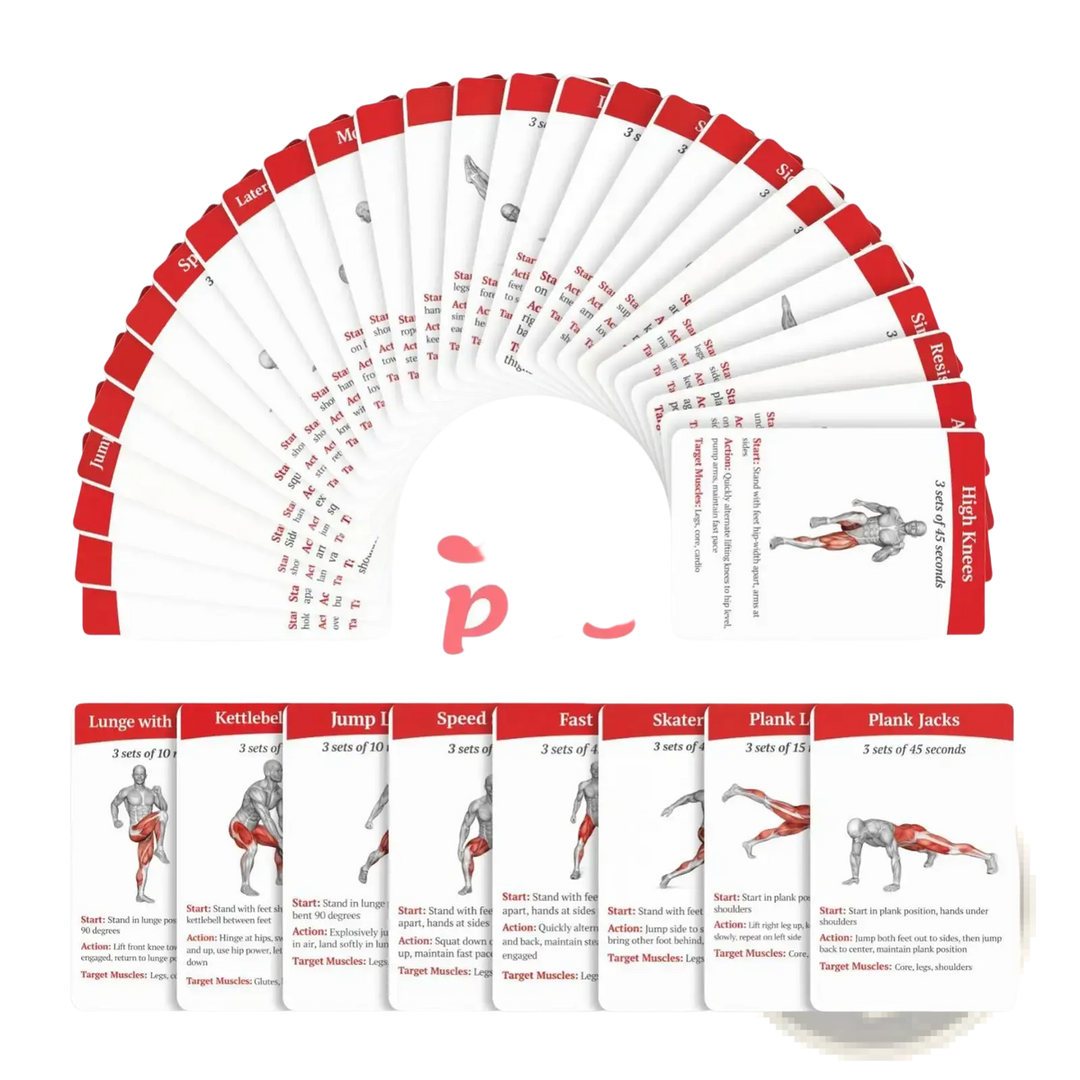 Workout Cards Fitness Exercise Deck for Home and Gym