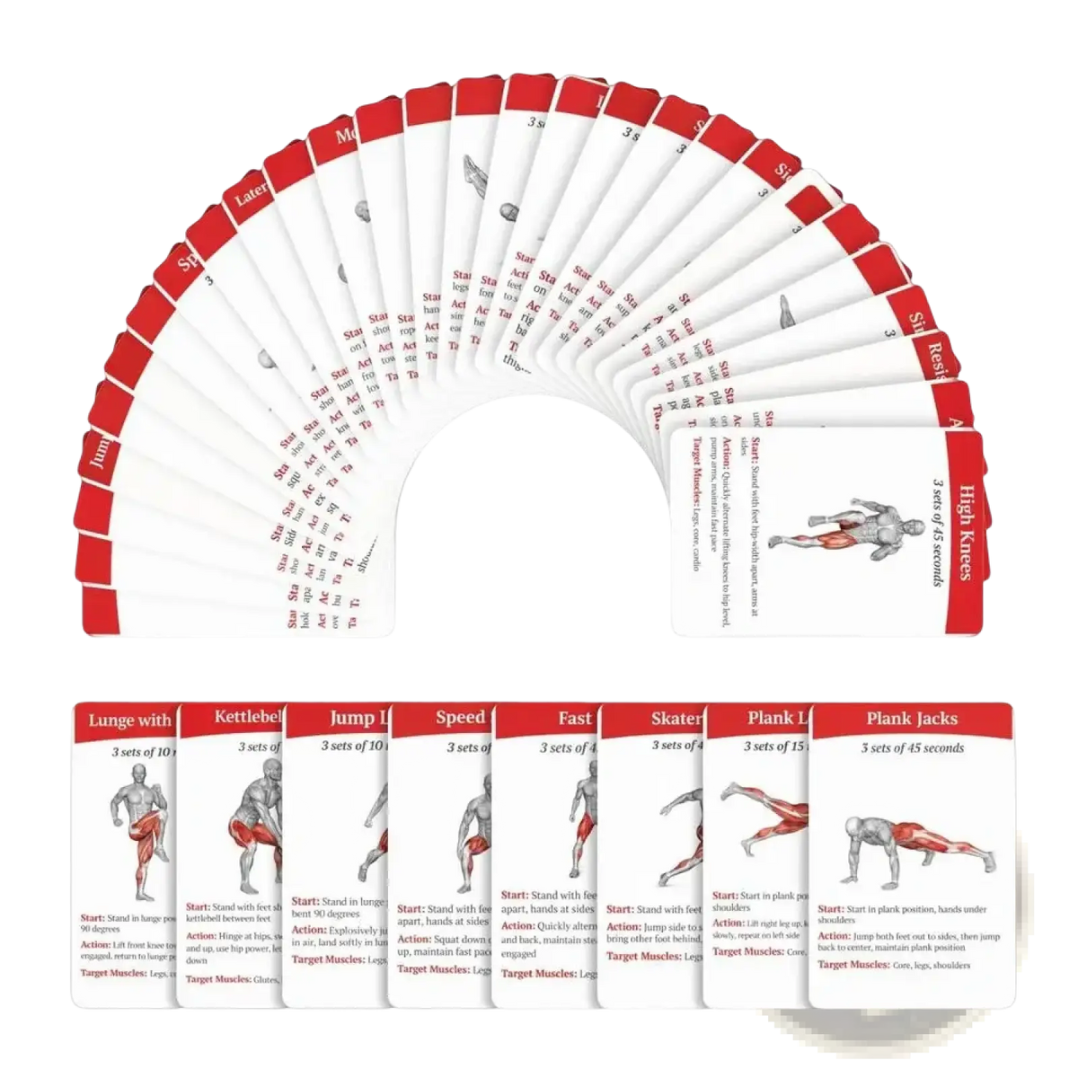 Workout Cards Fitness Exercise Deck for Home and Gym