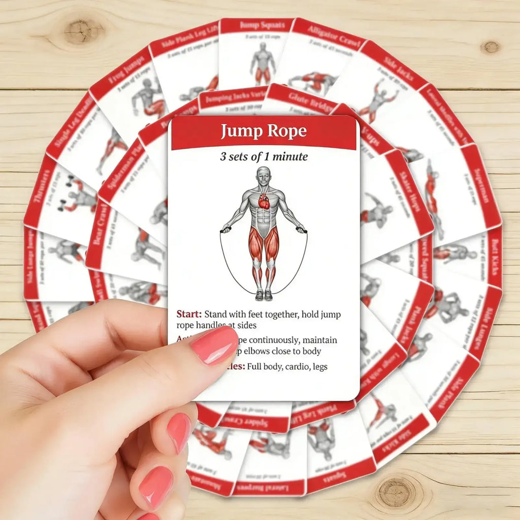 Workout Cards Fitness Exercise Deck for Home and Gym