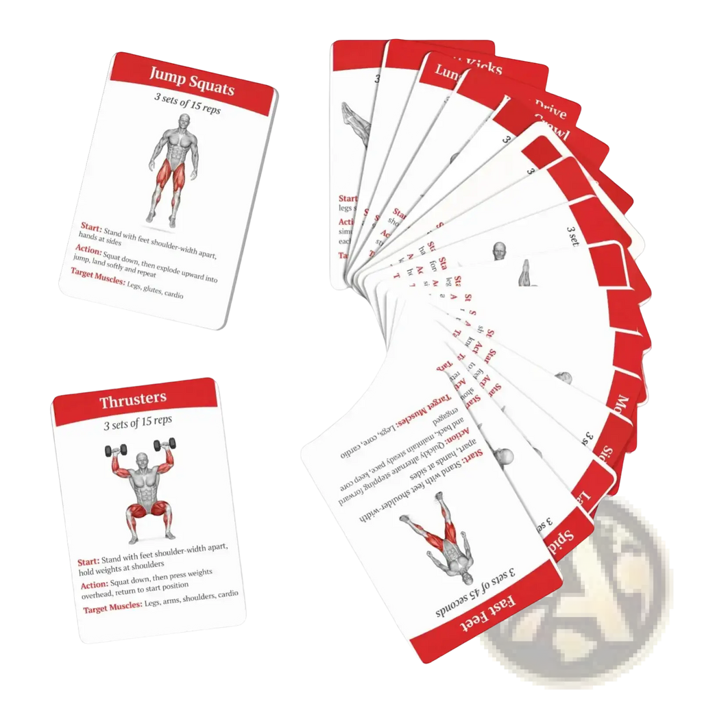 Workout Cards Fitness Exercise Deck for Home and Gym