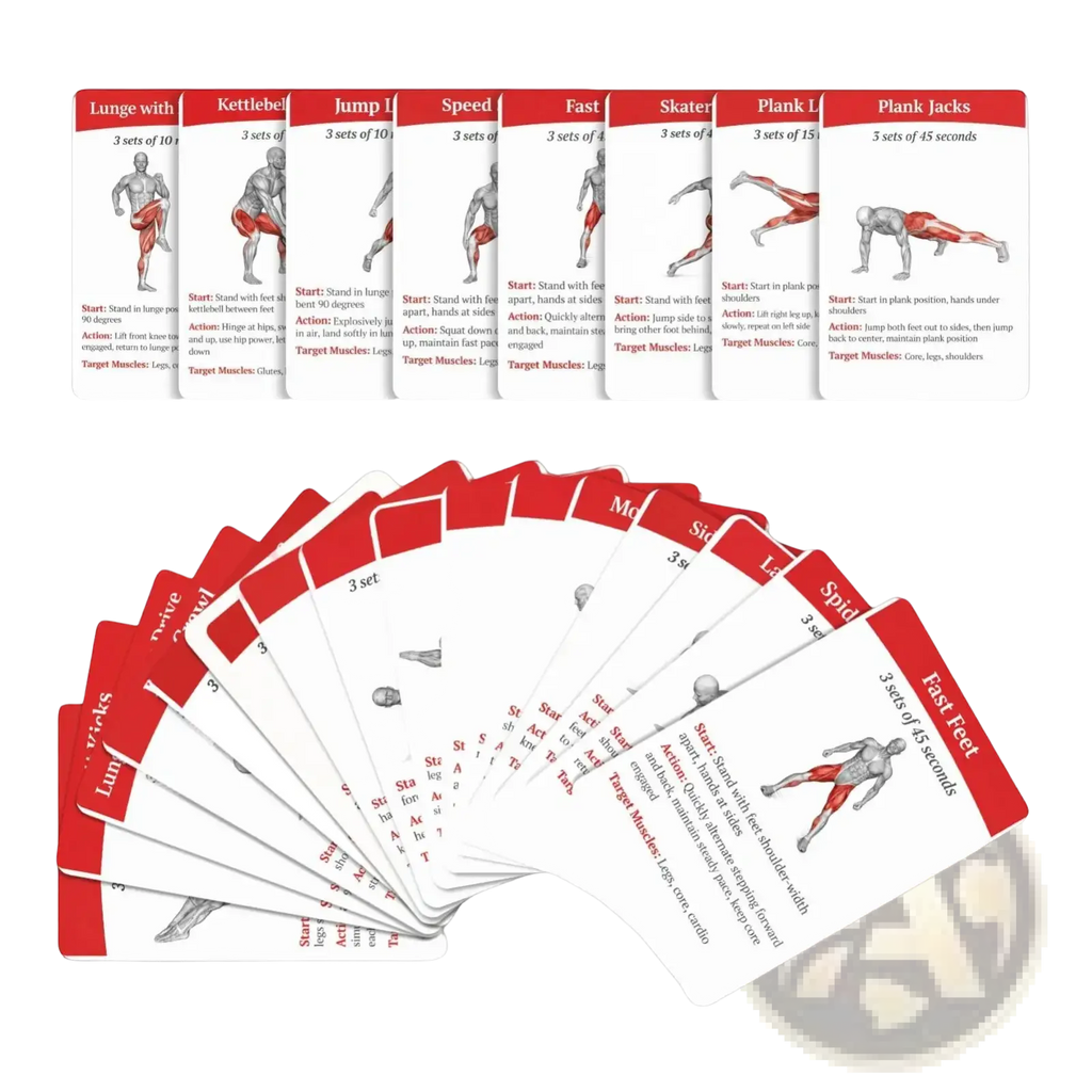 Workout Cards Fitness Exercise Deck for Home and Gym