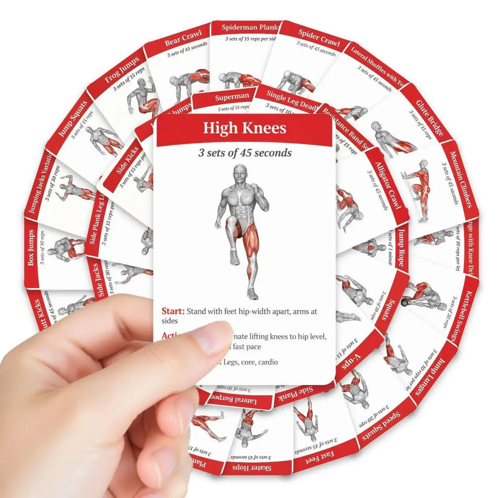 Workout Cards Fitness Exercise Deck for Home and Gym